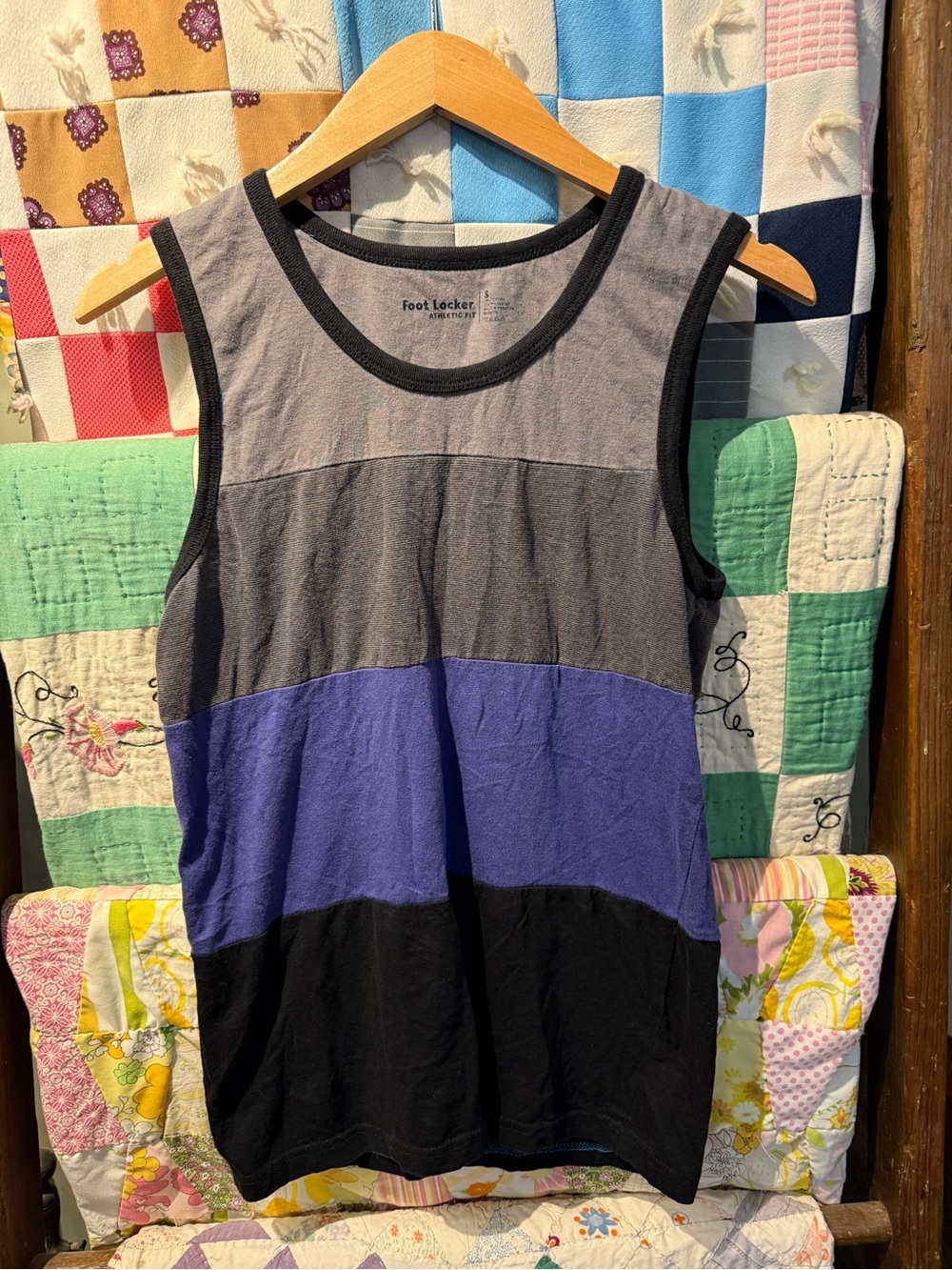 Foot Locker Athletic Fit MultiColor Block Striped Tank Top
Small